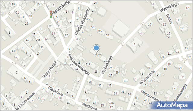 Śrem, Wybickiego Józefa, gen., 1b, mapa Śrem