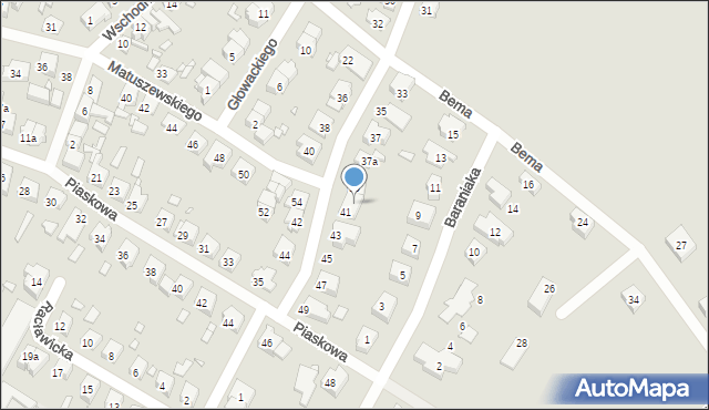 Śrem, Wybickiego Józefa, gen., 41, mapa Śrem