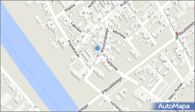 Śrem, Wyszyńskiego Stefana, ks. prym. kard., 10, mapa Śrem