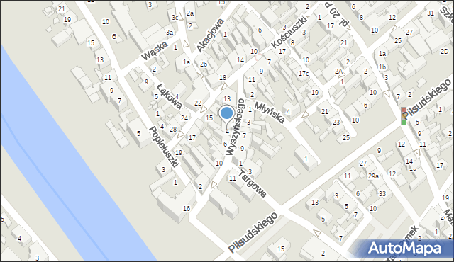 Śrem, Wyszyńskiego Stefana, ks. prym. kard., 4, mapa Śrem