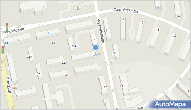 Stalowa Wola, Wyszyńskiego Stefana, ks. prym. kard., 21, mapa Stalowa Wola