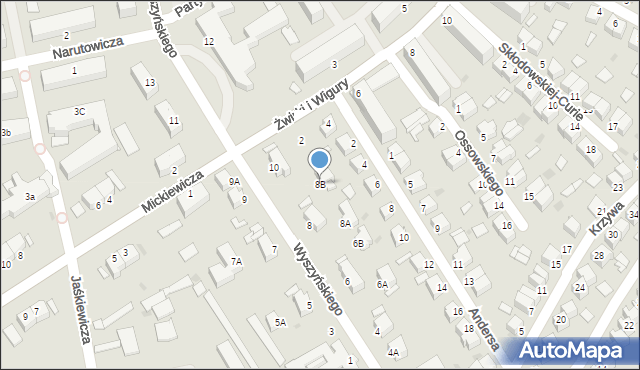 Stalowa Wola, Wyszyńskiego Stefana, ks. prym. kard., 8B, mapa Stalowa Wola