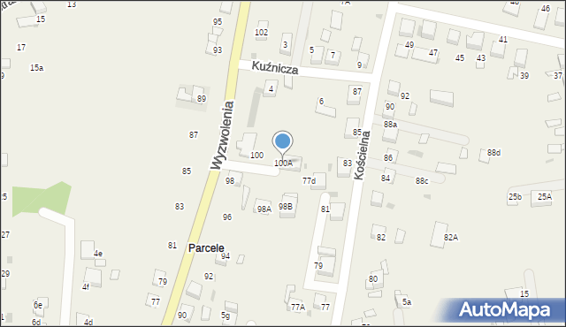 Stanowice, Wyzwolenia, 100A, mapa Stanowice