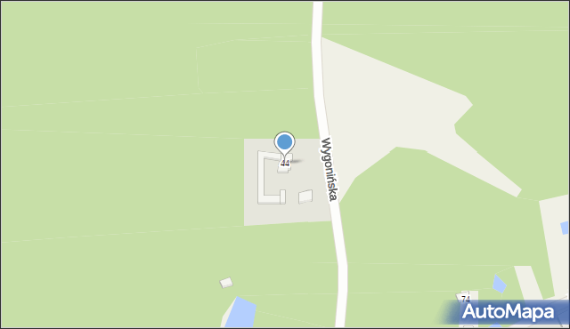 Stara Kiszewa, Wygonińska, 44, mapa Stara Kiszewa