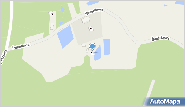 Stara Kiszewa, Wygonińska, 71, mapa Stara Kiszewa