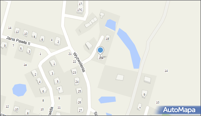 Stara Kiszewa, Wyzwolenia, 18a, mapa Stara Kiszewa