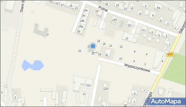 Stare Babice, Wypoczynkowa, 20, mapa Stare Babice