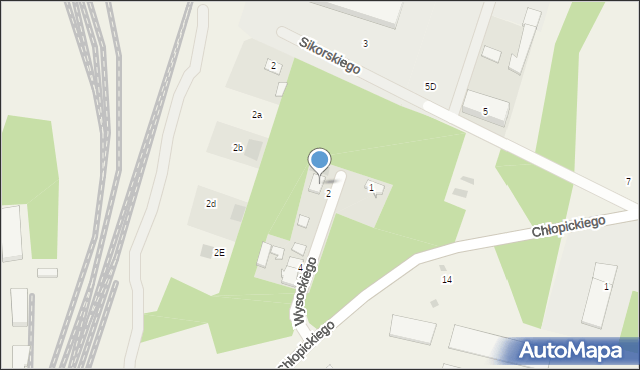 Stare Pieścirogi, Wysockiego Piotra, 2A, mapa Stare Pieścirogi