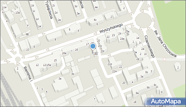 Stargard, Wyszyńskiego Stefana, ks. kard., 19e, mapa Stargard