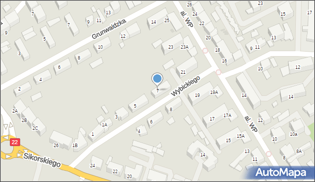 Starogard Gdański, Wybickiego Józefa, gen., 7, mapa Starogard Gdański