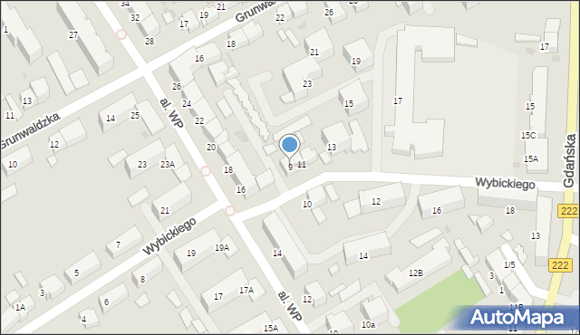 Starogard Gdański, Wybickiego Józefa, gen., 9, mapa Starogard Gdański