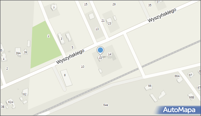 Stary Dybów, Wyszyńskiego Stefana, ks. kard., 12, mapa Stary Dybów