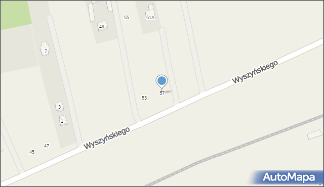 Stary Dybów, Wyszyńskiego Stefana, ks. kard., 57, mapa Stary Dybów