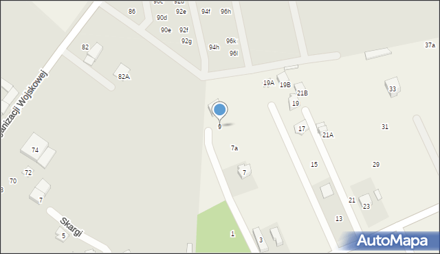 Stary Dybów, Wyszyńskiego Stefana, ks. kard., 9, mapa Stary Dybów