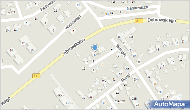 Stęszew, Wyszyńskiego Stefana, ks. kard., 6, mapa Stęszew