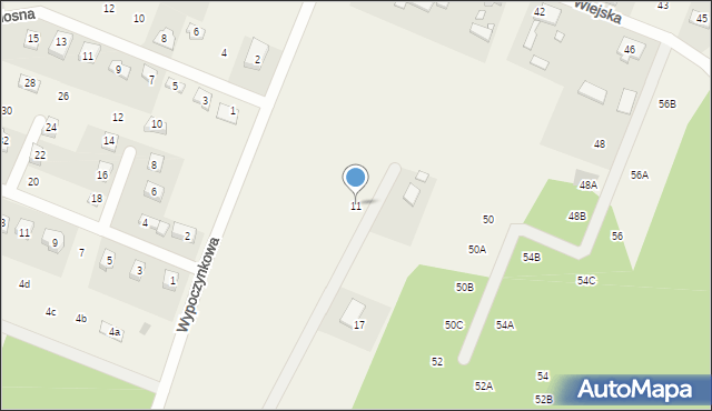 Stęszewko, Wypoczynkowa, 11, mapa Stęszewko