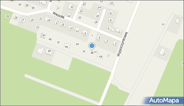 Stęszewko, Wypoczynkowa, 4b, mapa Stęszewko