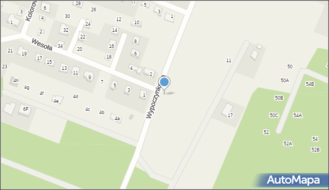 Stęszewko, Wypoczynkowa, 5c, mapa Stęszewko