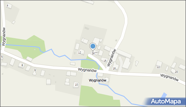 Stręgoborzyce, Wygnanów, 14, mapa Stręgoborzyce