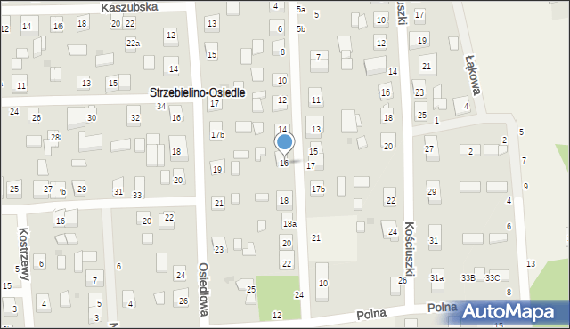 Strzebielino, Wybickiego Józefa, gen., 16, mapa Strzebielino