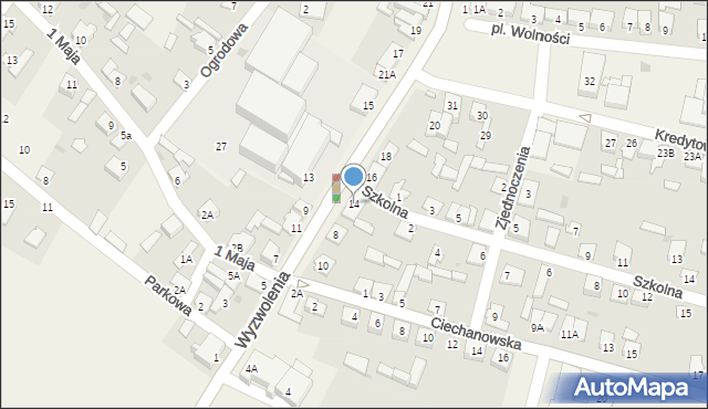 Strzegowo, Wyzwolenia, 14, mapa Strzegowo