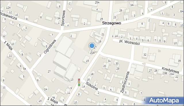 Strzegowo, Wyzwolenia, 21A, mapa Strzegowo