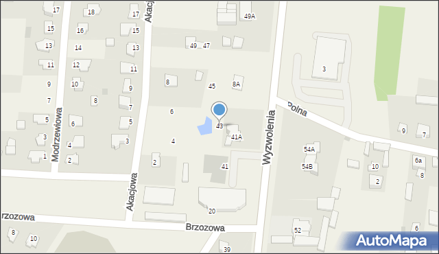 Strzegowo, Wyzwolenia, 43, mapa Strzegowo