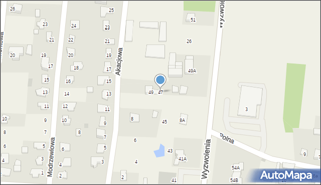 Strzegowo, Wyzwolenia, 47, mapa Strzegowo