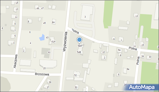Strzegowo, Wyzwolenia, 54A, mapa Strzegowo