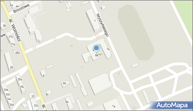 Strzelce Krajeńskie, Wyszyńskiego Stefana, ks. kard., 9a, mapa Strzelce Krajeńskie