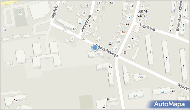 Strzelce Opolskie, Wyszyńskiego Stefana, ks. kard., 6, mapa Strzelce Opolskie