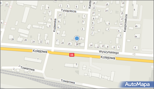 Strzelno, Wyszyńskiego Stefana, ks. kard., 16, mapa Strzelno