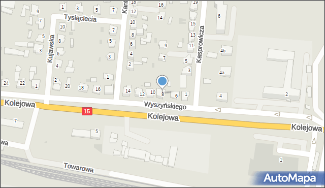 Strzelno, Wyszyńskiego Stefana, ks. kard., 8, mapa Strzelno