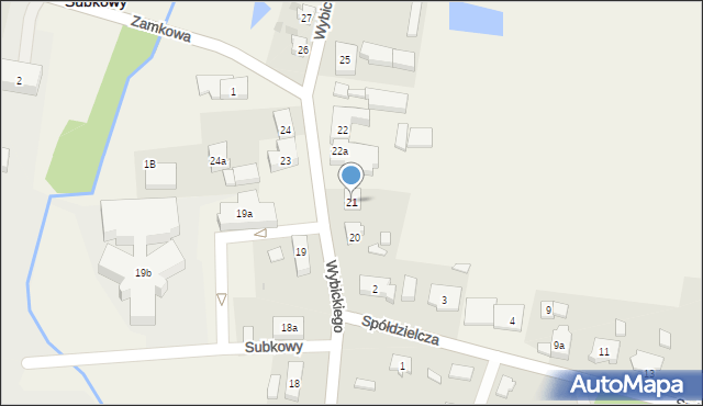 Subkowy, Wybickiego Józefa, gen., 21, mapa Subkowy