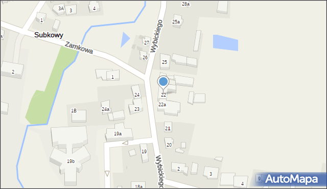Subkowy, Wybickiego Józefa, gen., 22, mapa Subkowy
