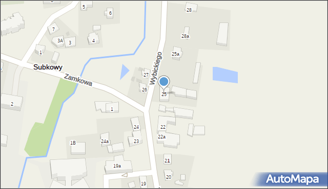 Subkowy, Wybickiego Józefa, gen., 25, mapa Subkowy