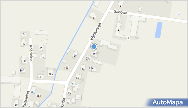 Subkowy, Wybickiego Józefa, gen., 65, mapa Subkowy