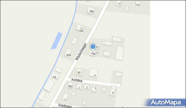 Subkowy, Wybickiego Józefa, gen., 70a, mapa Subkowy