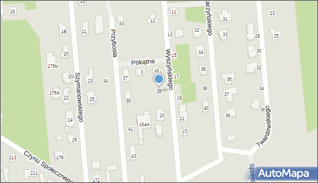 Sulejówek, Wyszyńskiego Stefana, ks. kard., 18, mapa Sulejówek