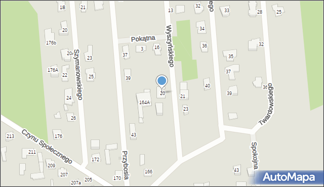 Sulejówek, Wyszyńskiego Stefana, ks. kard., 20, mapa Sulejówek