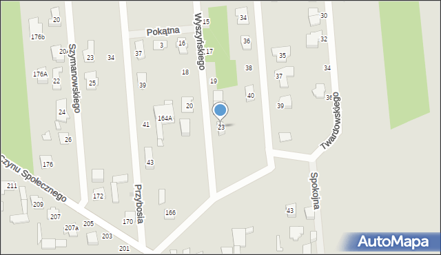 Sulejówek, Wyszyńskiego Stefana, ks. kard., 23, mapa Sulejówek