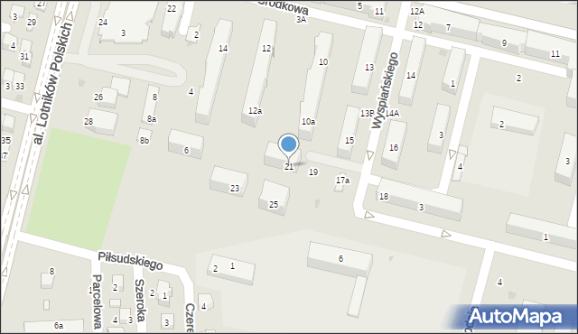 Świdnik, Wyspiańskiego Stanisława, 21, mapa Świdnika