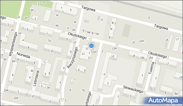 Świdnik, Wyszyńskiego Stefana, ks. kard., 1/3, mapa Świdnika