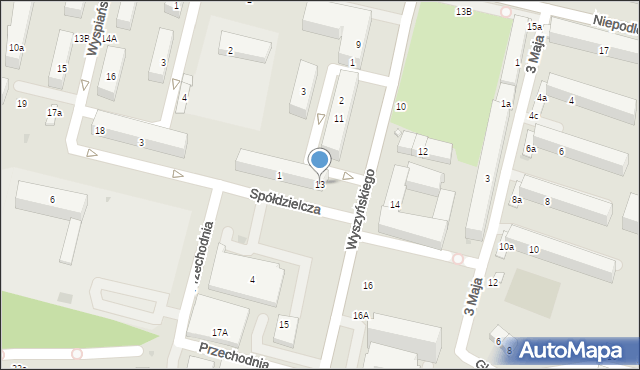 Świdnik, Wyszyńskiego Stefana, ks. kard., 13, mapa Świdnika