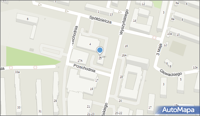 Świdnik, Wyszyńskiego Stefana, ks. kard., 15, mapa Świdnika