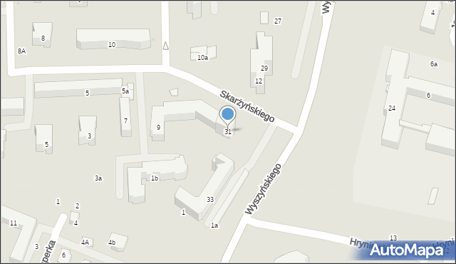 Świdnik, Wyszyńskiego Stefana, ks. kard., 31, mapa Świdnika