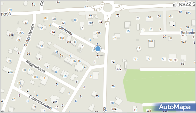 Świdnik, Wyszyńskiego Stefana, ks. kard., 71, mapa Świdnika