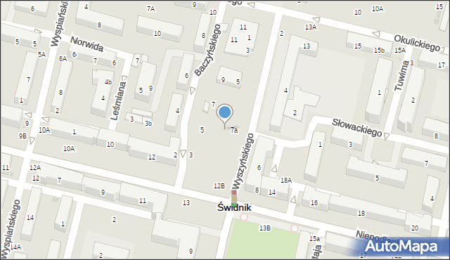 Świdnik, Wyszyńskiego Stefana, ks. kard., 7b, mapa Świdnika