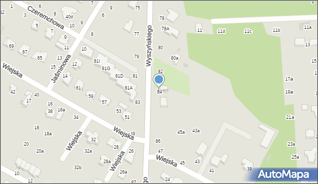 Świdnik, Wyszyńskiego Stefana, ks. kard., 84, mapa Świdnika