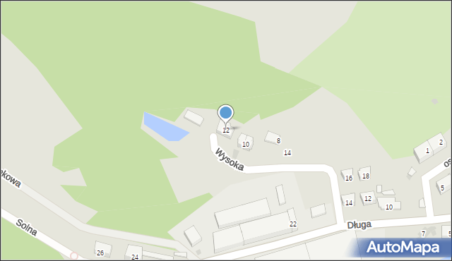 Świebodzice, Wysoka, 12, mapa Świebodzice